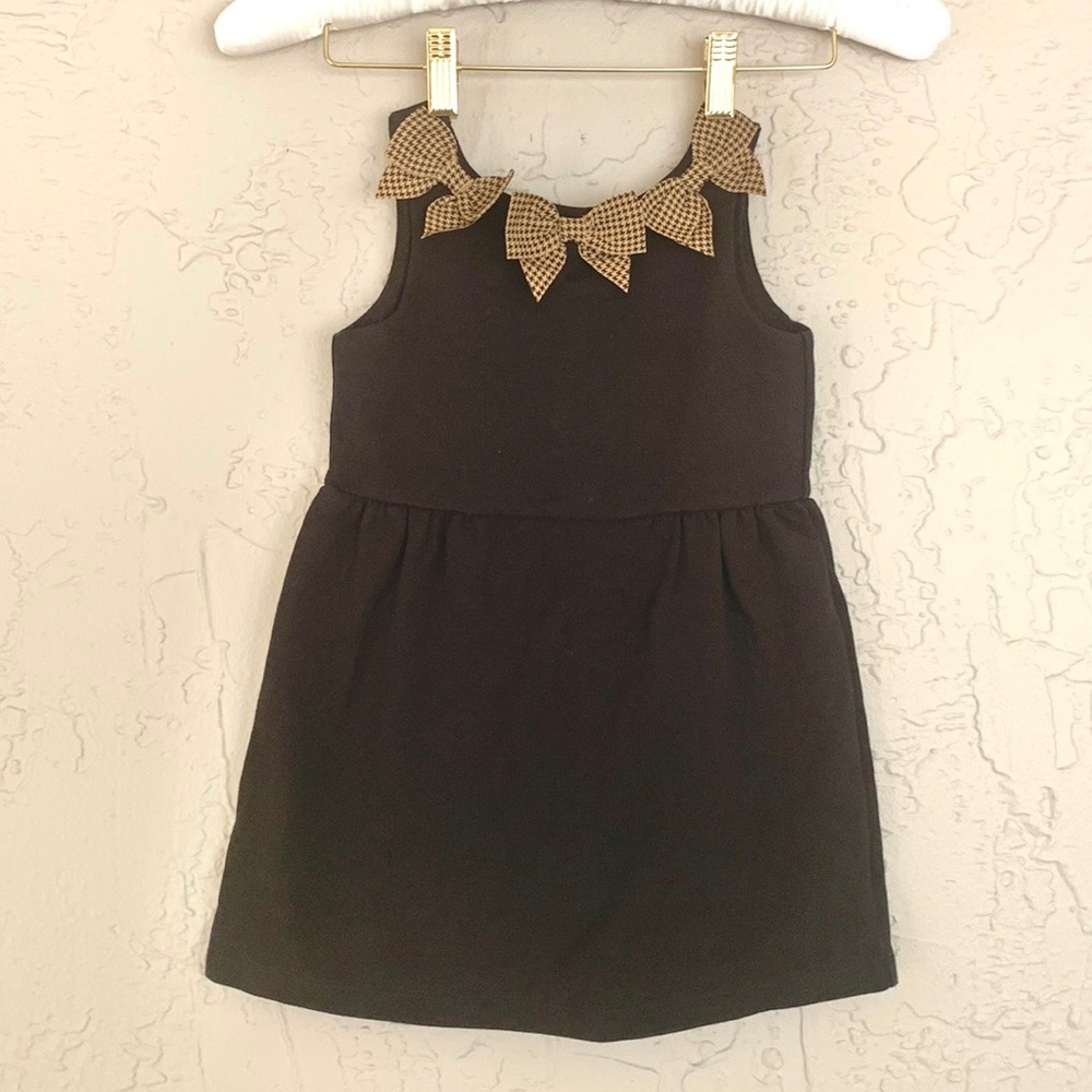 Janie and Jack Classic pointe shift dress with bows 3T